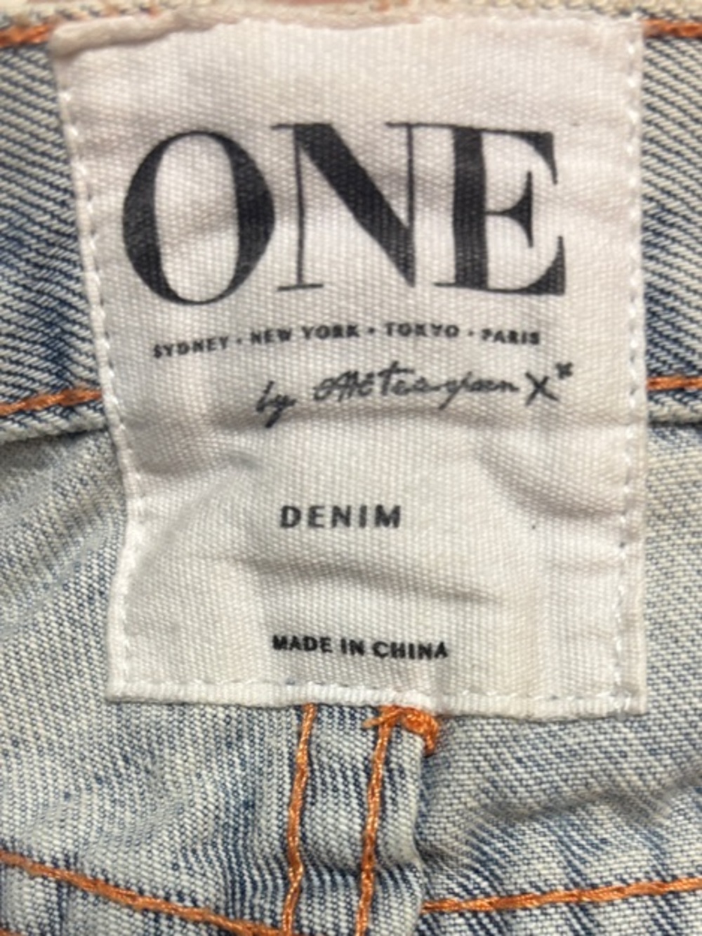 Y2K One Teaspoon Romeos Denim Cutoff Shorts streetwear grunge boho 28 light wash - Picture 11 of 12